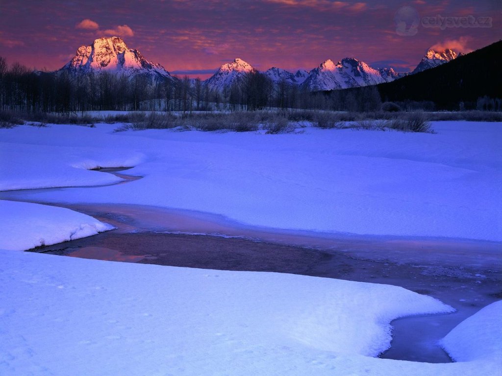 Foto: Winter Sunrise Light On The Teton Range, Grand Teton National Park, Wyoming