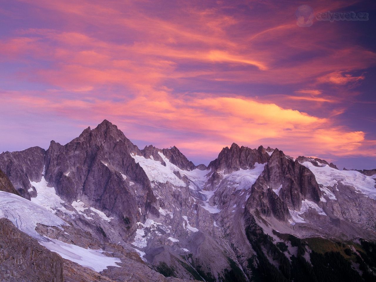 Foto: Clouds Over Eldorado Peak At Sunset, North Cascades National Park, Washington