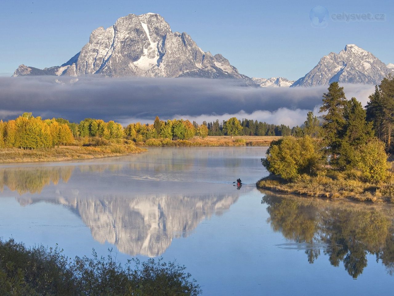 Foto: Oxbow Canoe, Oxbow Bend, Grand Teton National Park, Wyoming