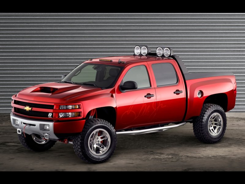 Foto: Dale Earnhardt Jr Big Red Chevrolet Silverado Concept Side Angle (2007)