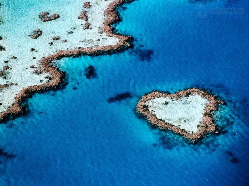 Foto: Aerial Of Heart Shaped Reef, Hardy Reef, Near Whitsunday Islands, Queensland, Australia